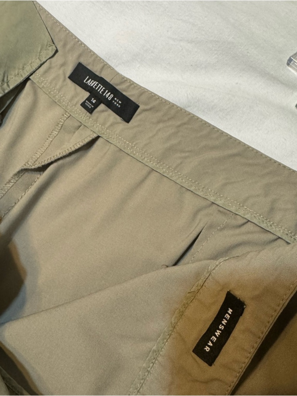 Lafayette 148 New York Taupe Straight Leg Dress Pants Size 14 Womens